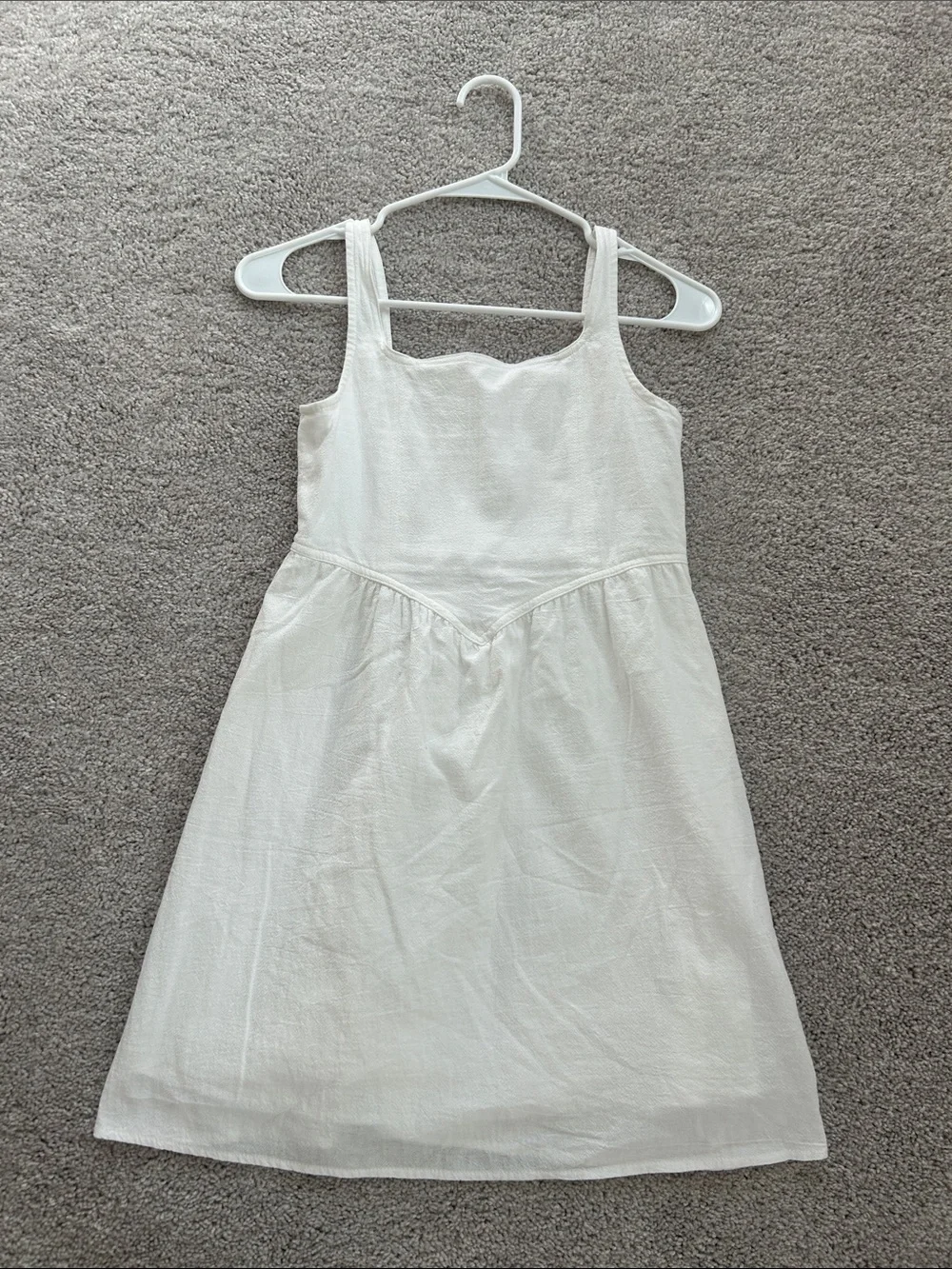 Girls art class White Sleeveless Cotton Sundress